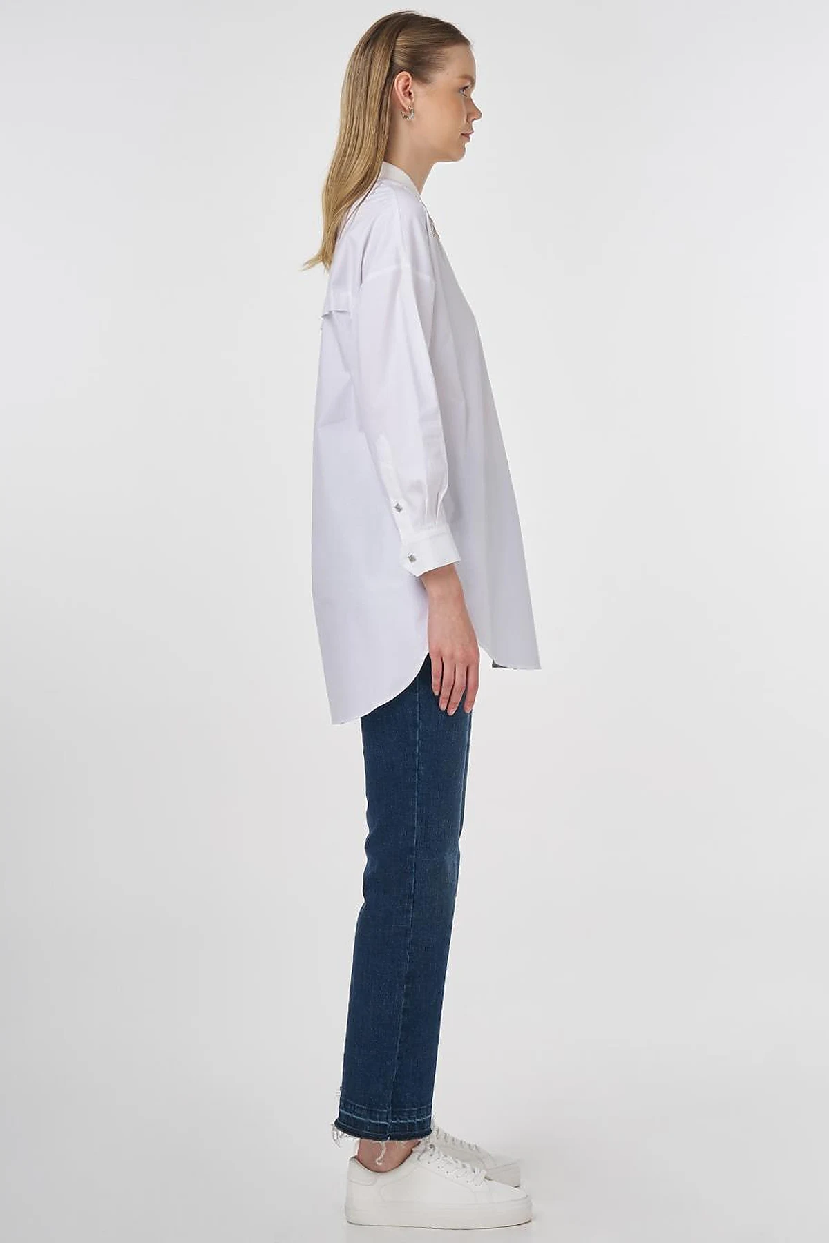 Embroidered Cotton Tunic Optic White 