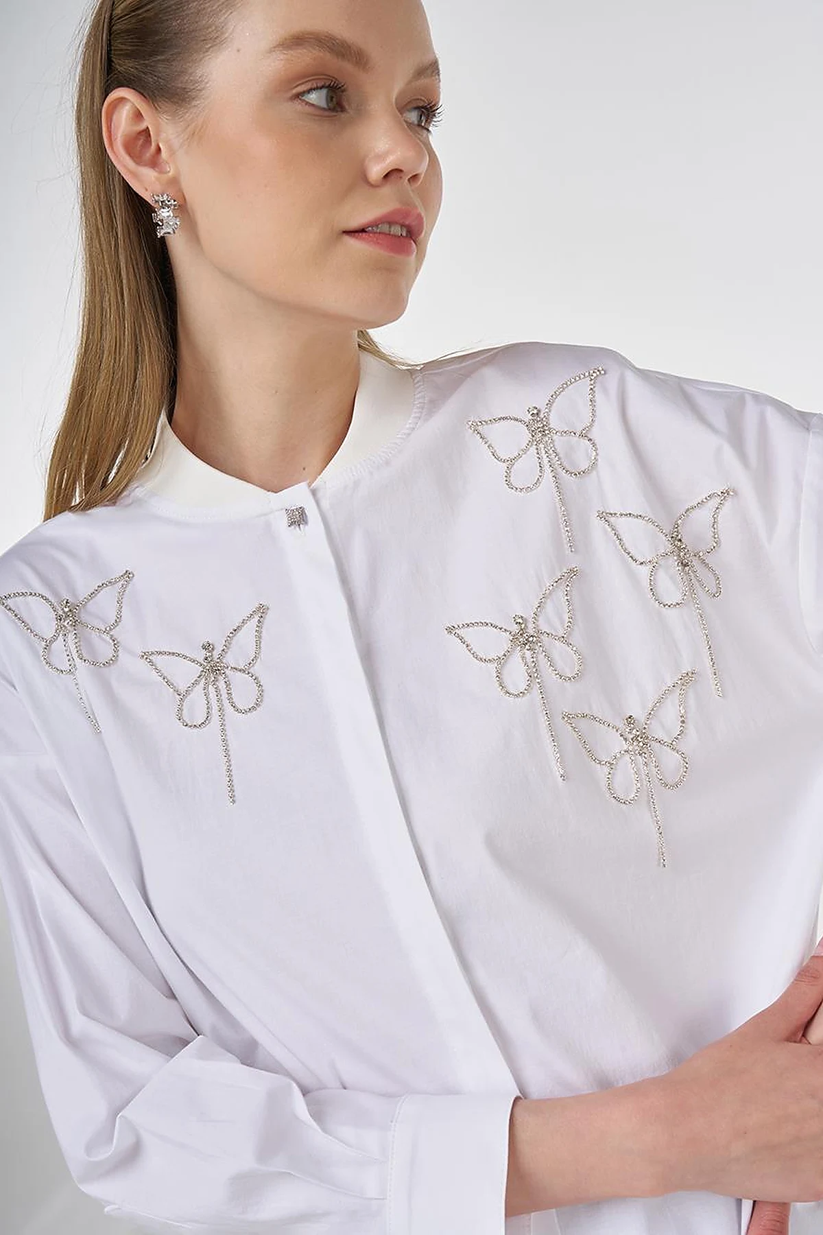 Embroidered Cotton Tunic Optic White 