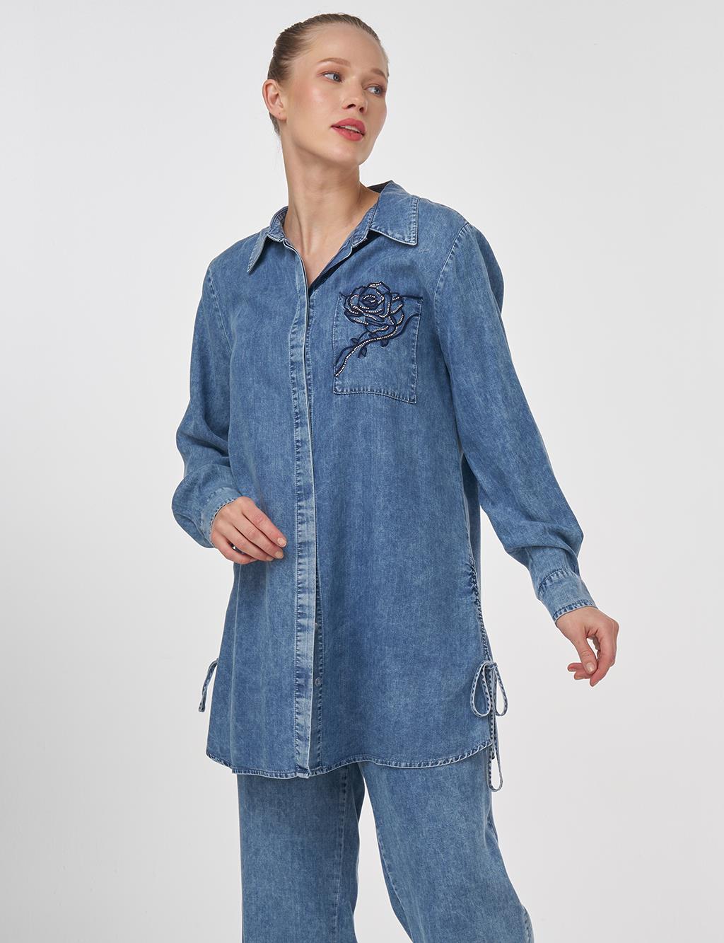 Embroidered Lyocell Two-Piece Set Towel Washed