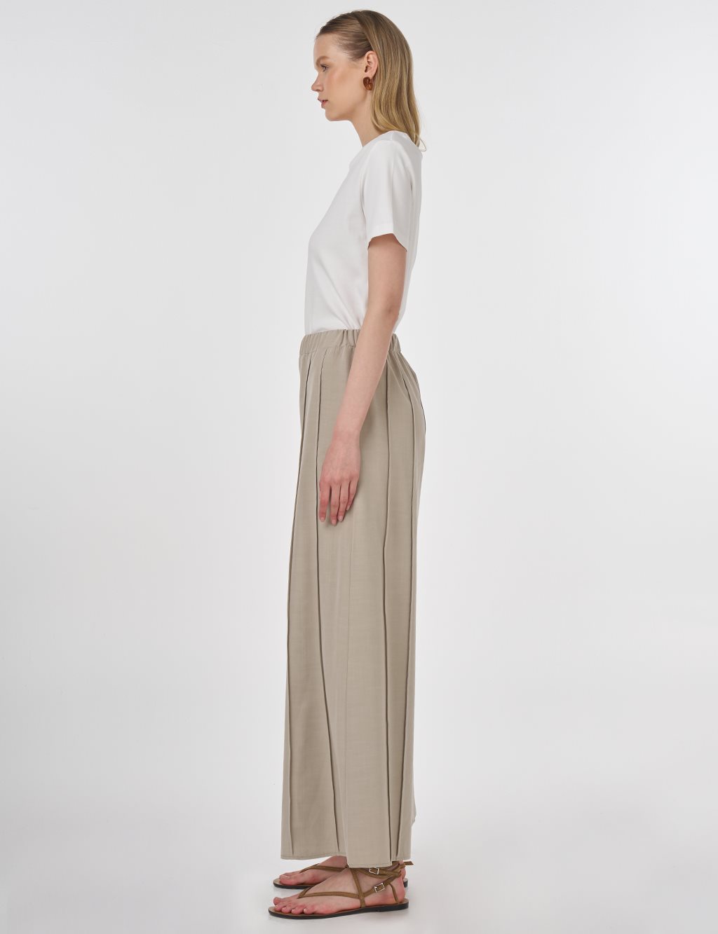 Panelled Modal Pants Moss Green