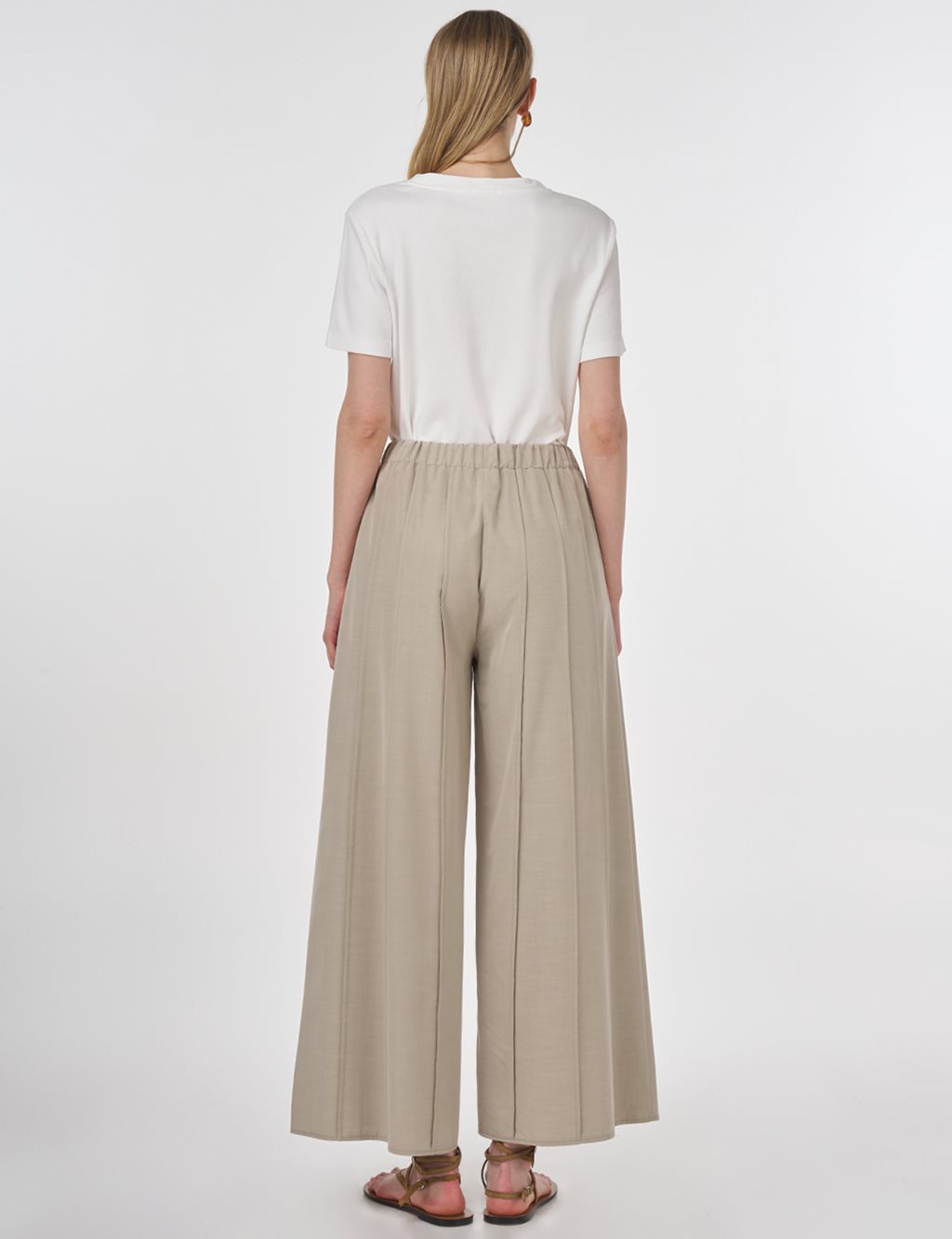 Panelled Modal Pants Moss Green