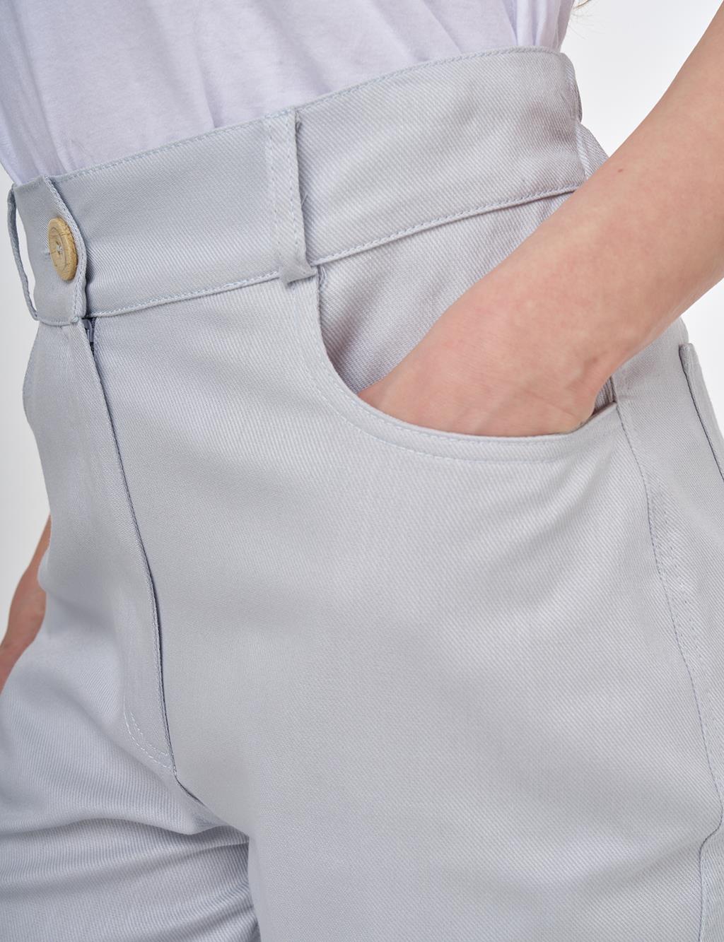 Carrot Cut Canvas Trousers Blue
