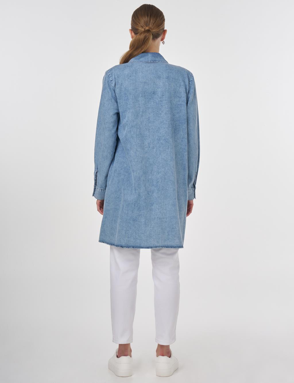 Printed Long Lyocell Tunic Towel Washed 