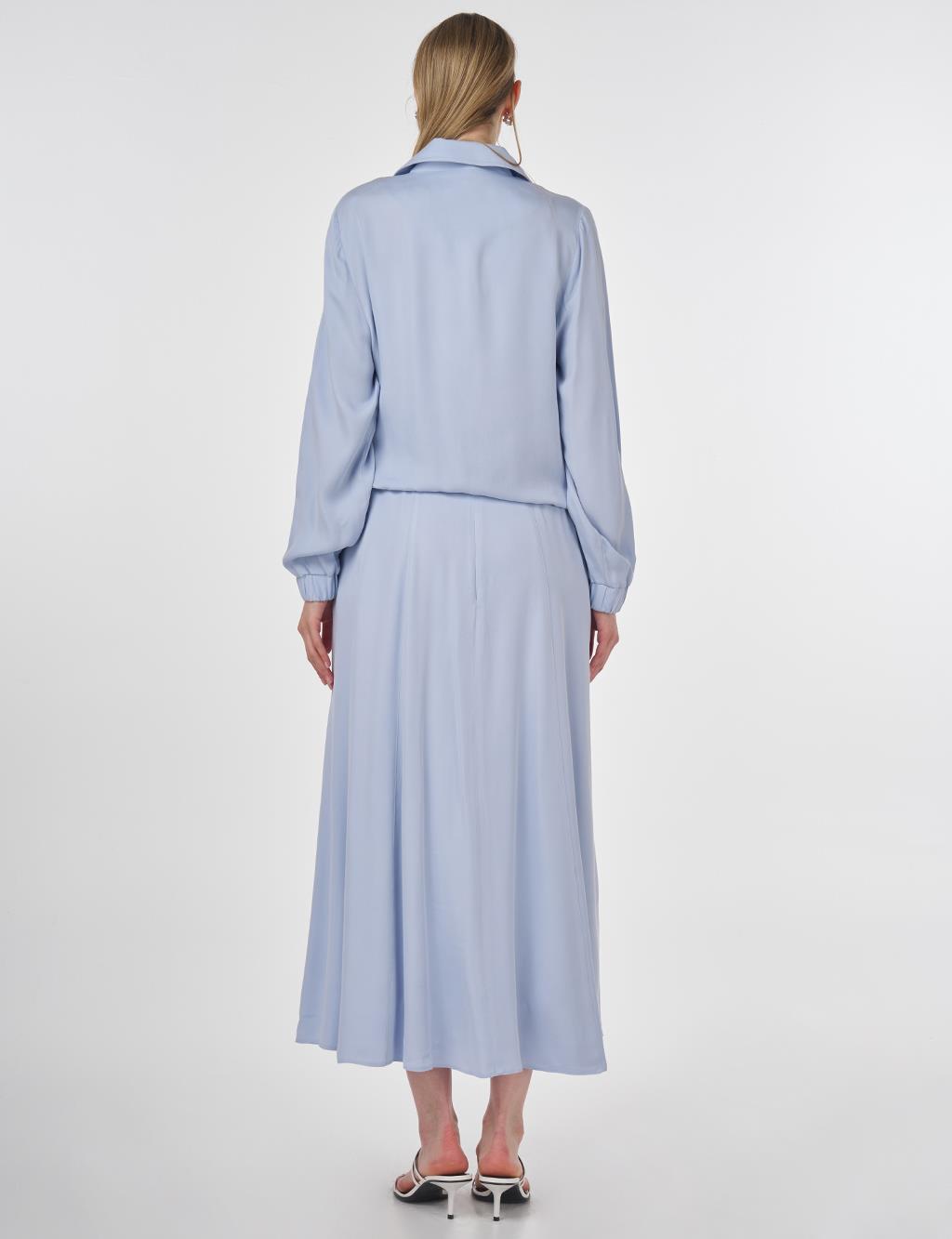 Hotfix Printed Modal Two-Piece Set in Light Blue