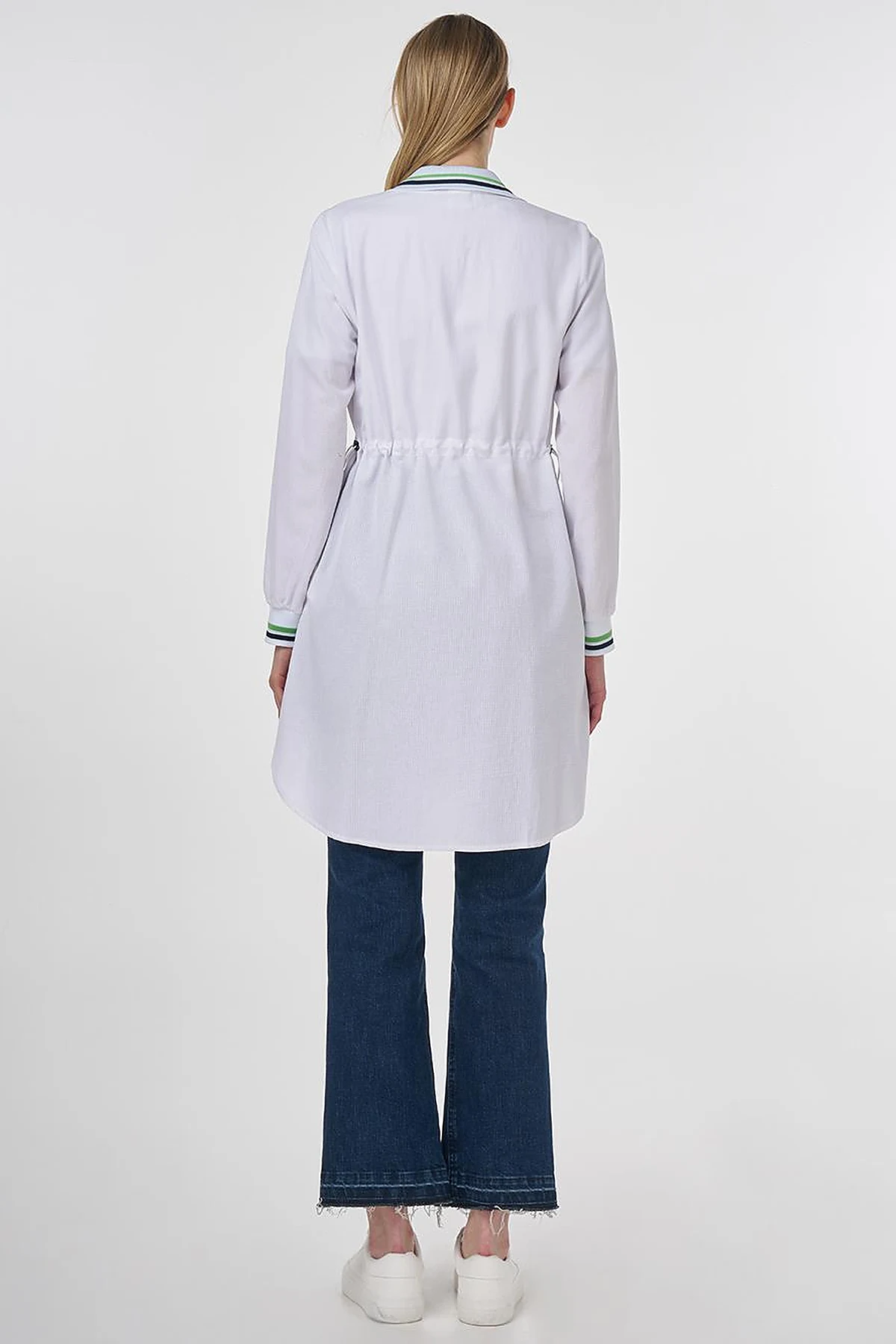 Adjustable Waist Rayon Tunic Optic White 