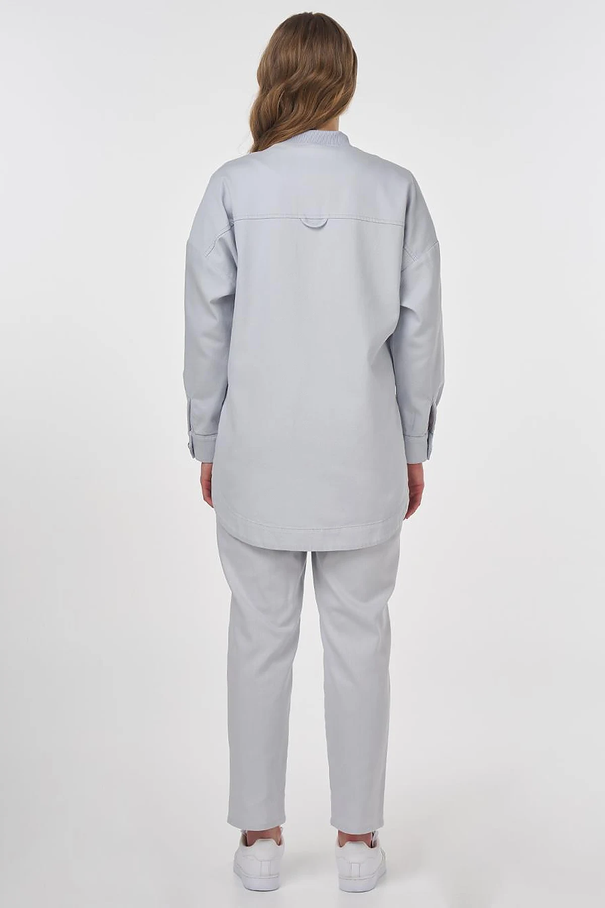 Embroidered Canvas Jacket Blue