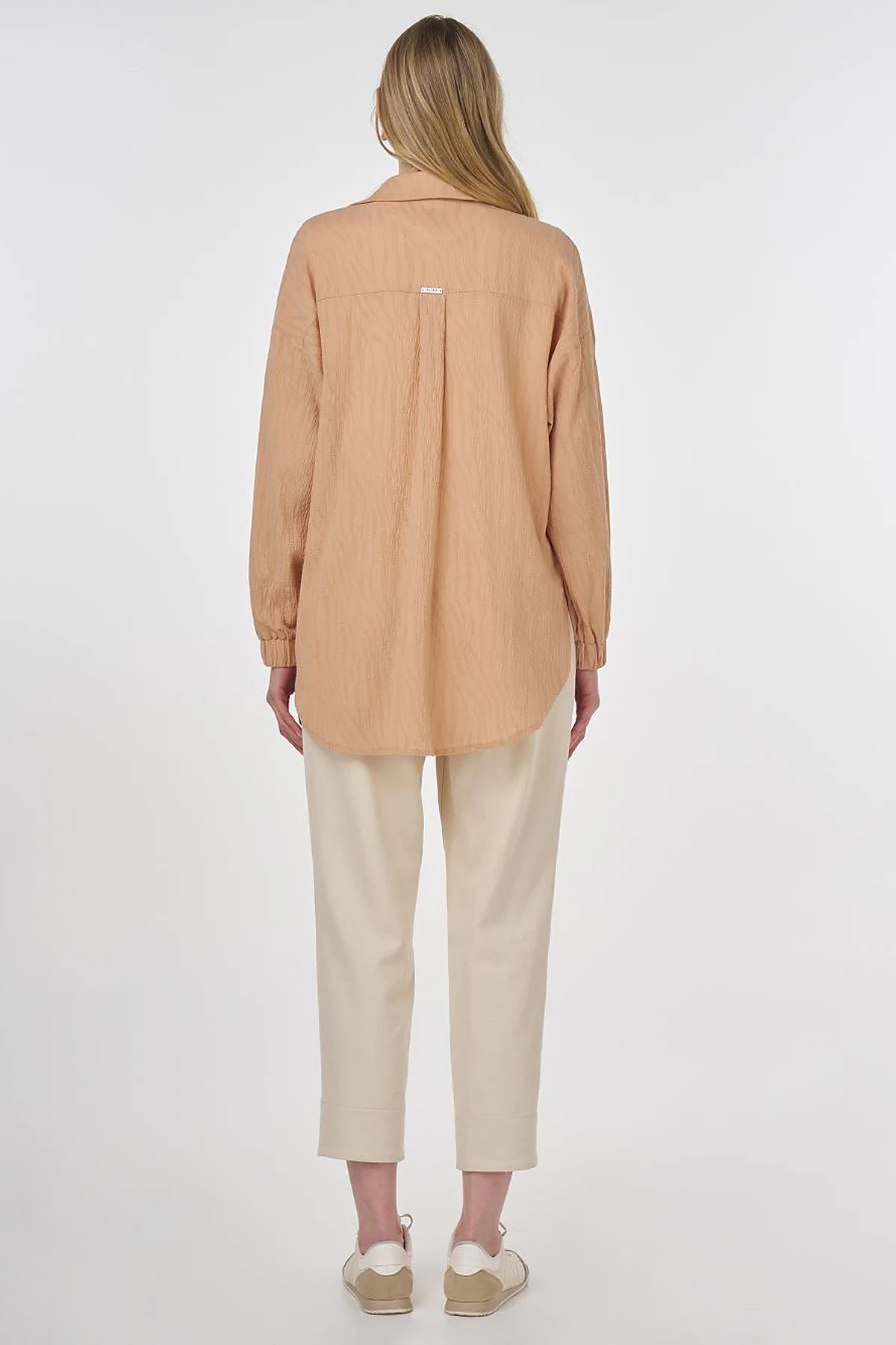 Cotton Tunic with Seashell Embellishment Nude