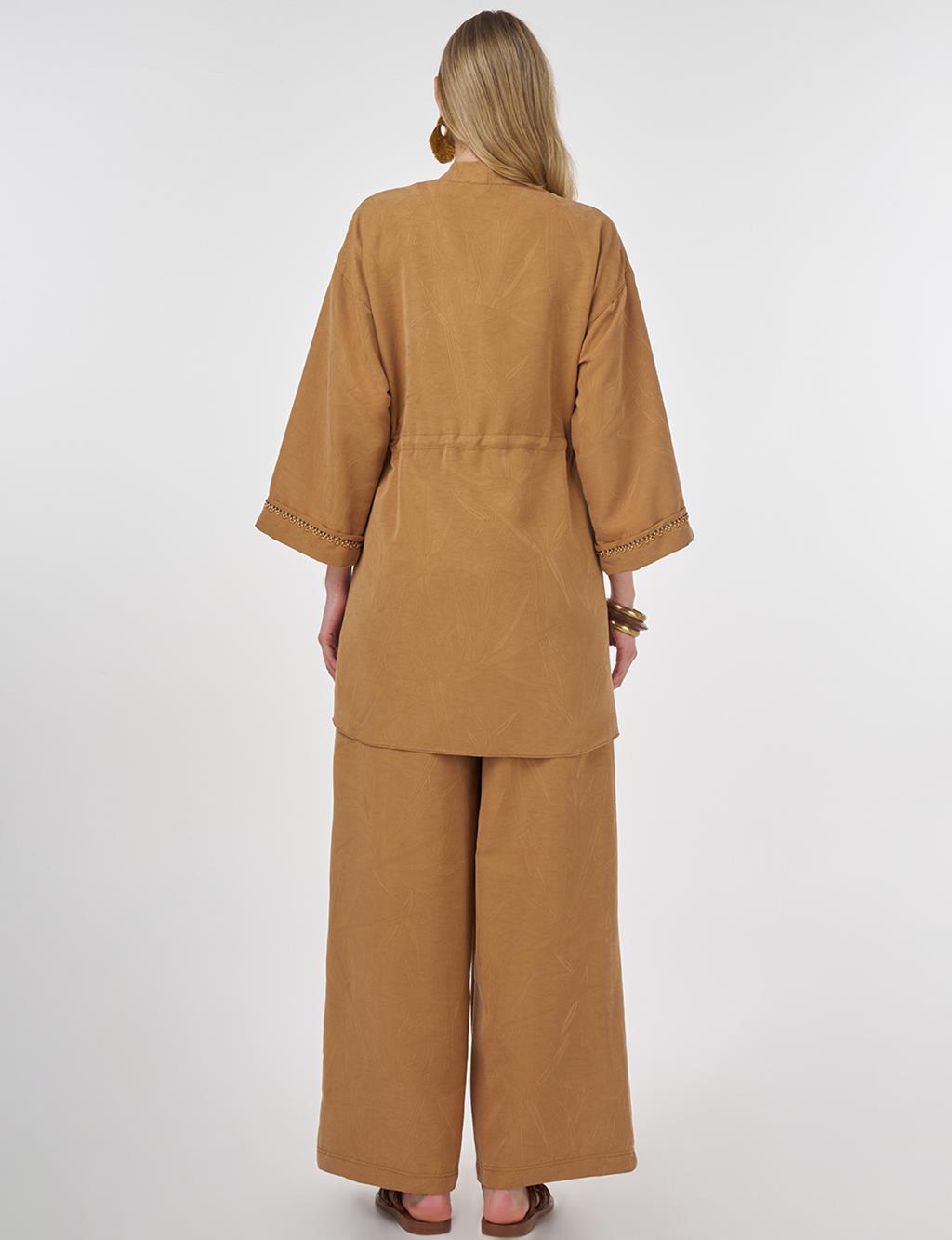 Tie-Front Modal Two-Piece Set Tobacco