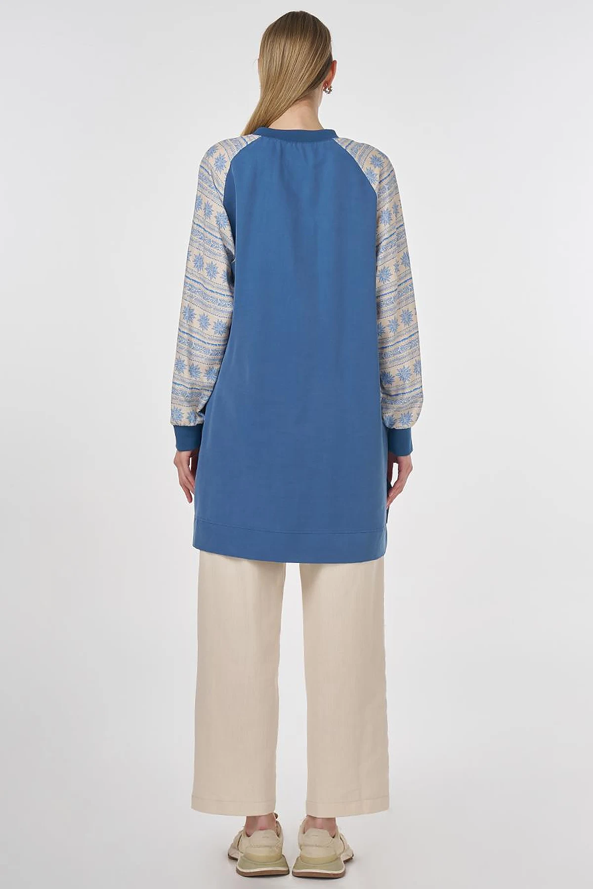 Fabric-Panel Modal Tunic Indigo
