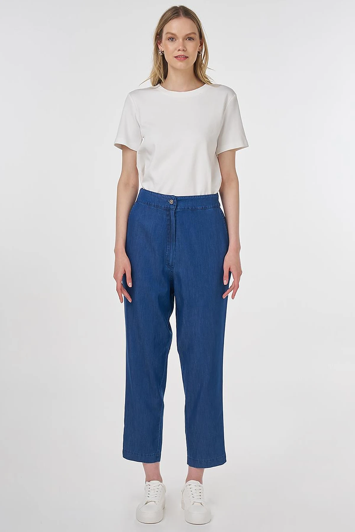 Relaxed Fit Denim Pants Navy