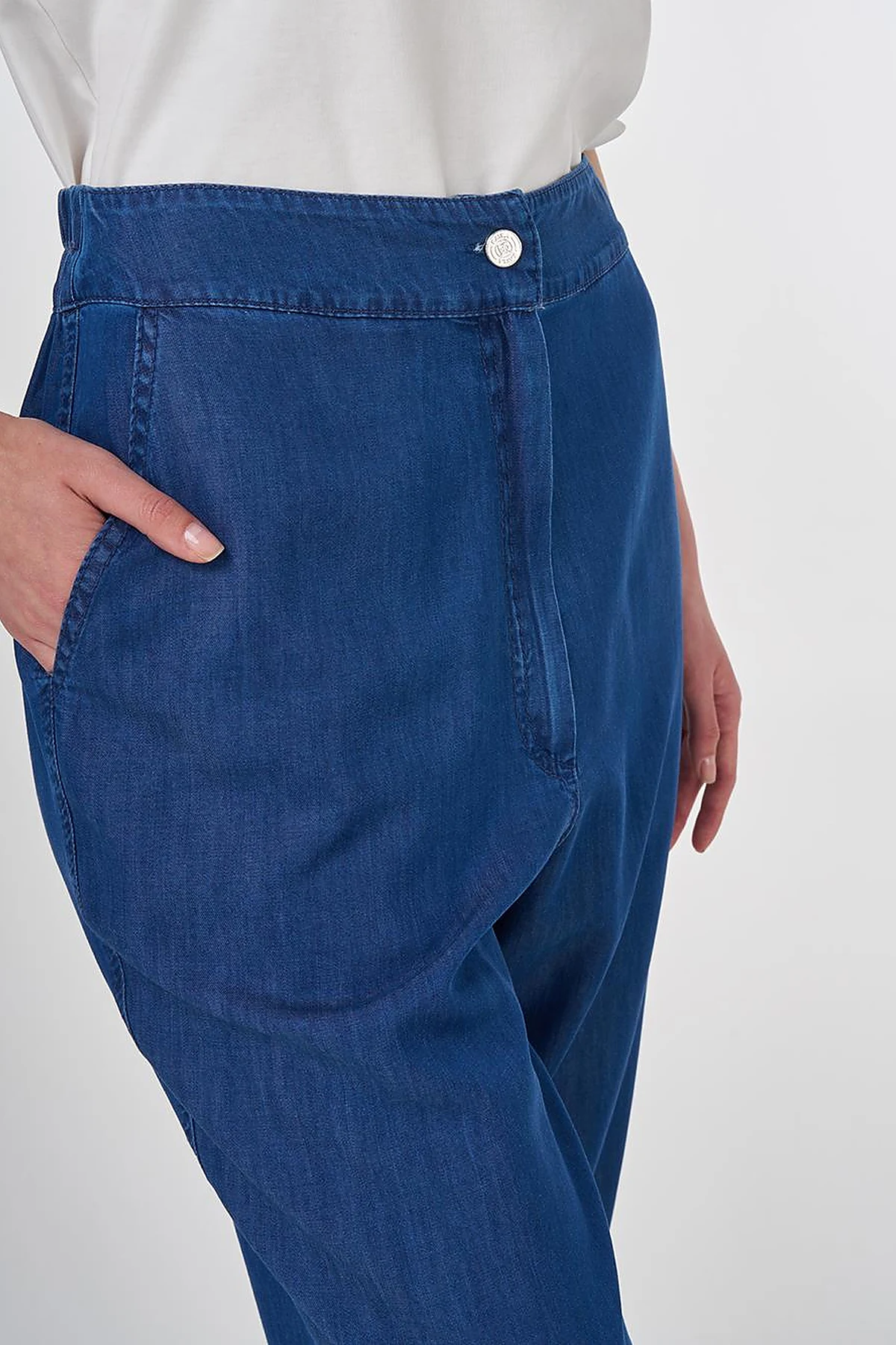 Relaxed Fit Denim Pants Navy