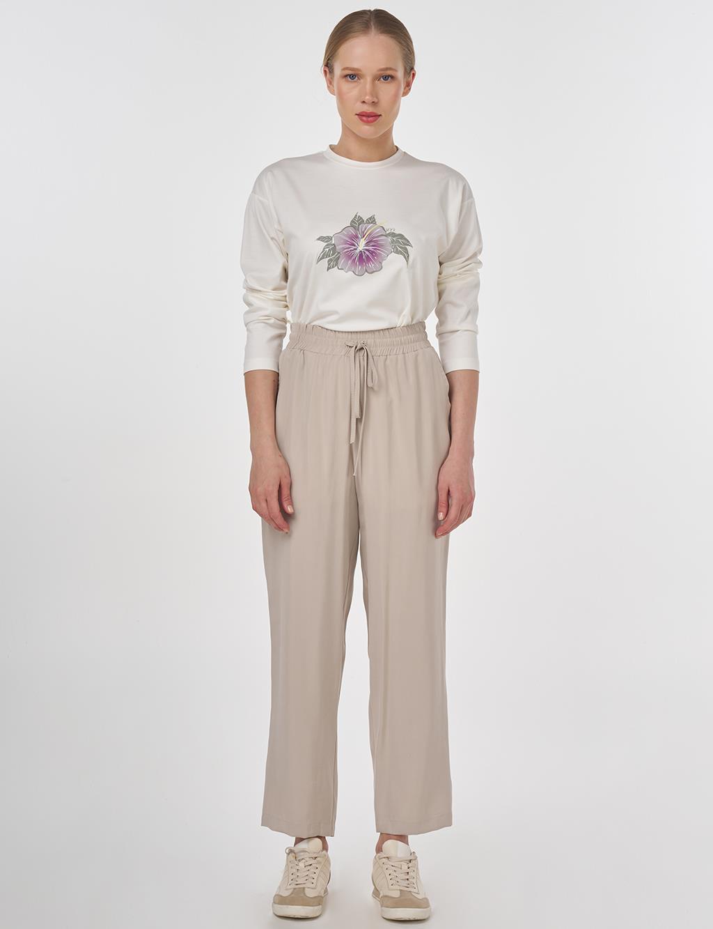 Drawstring Modal Pants Stone 