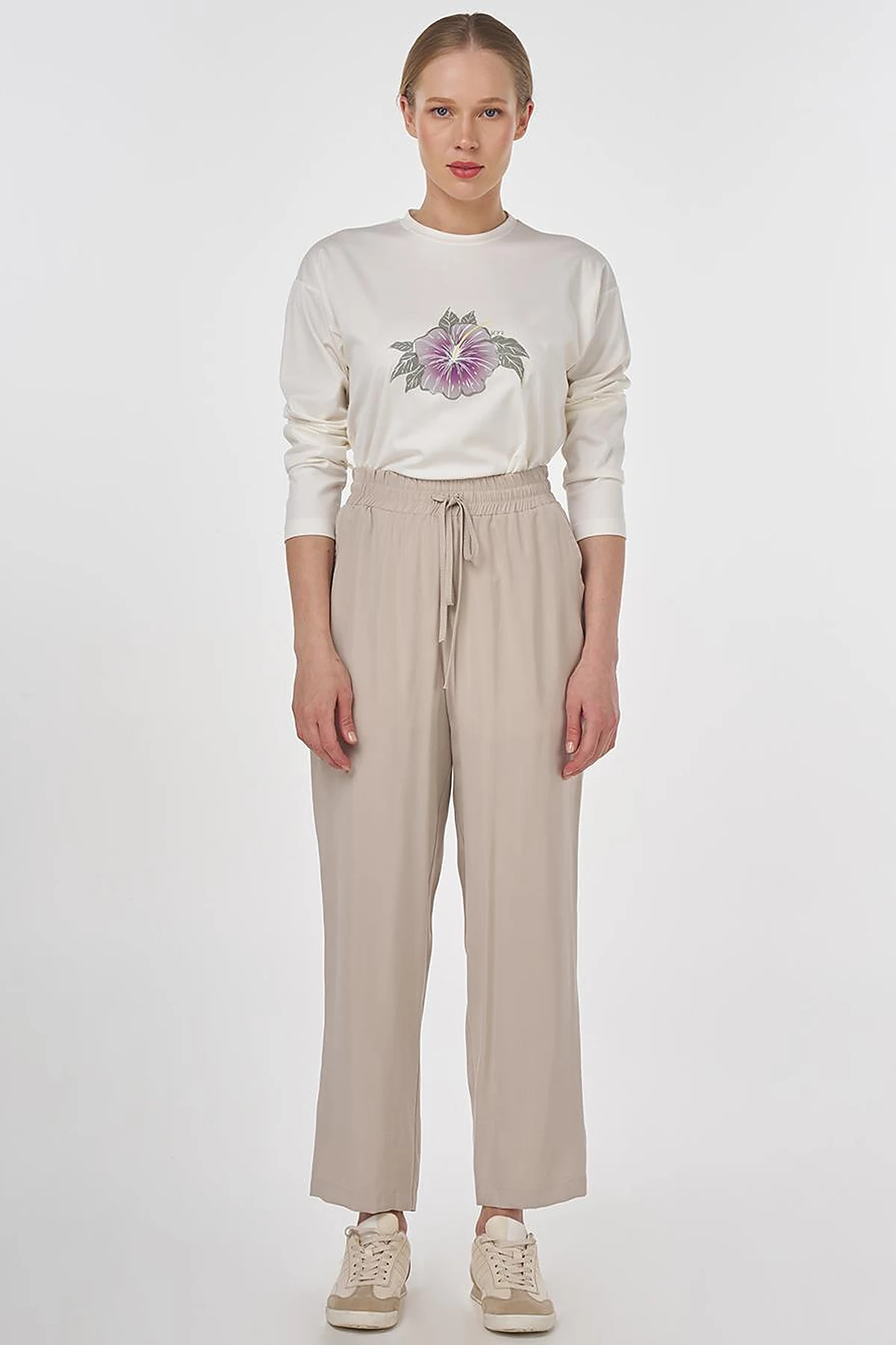 Drawstring Modal Pants Stone 
