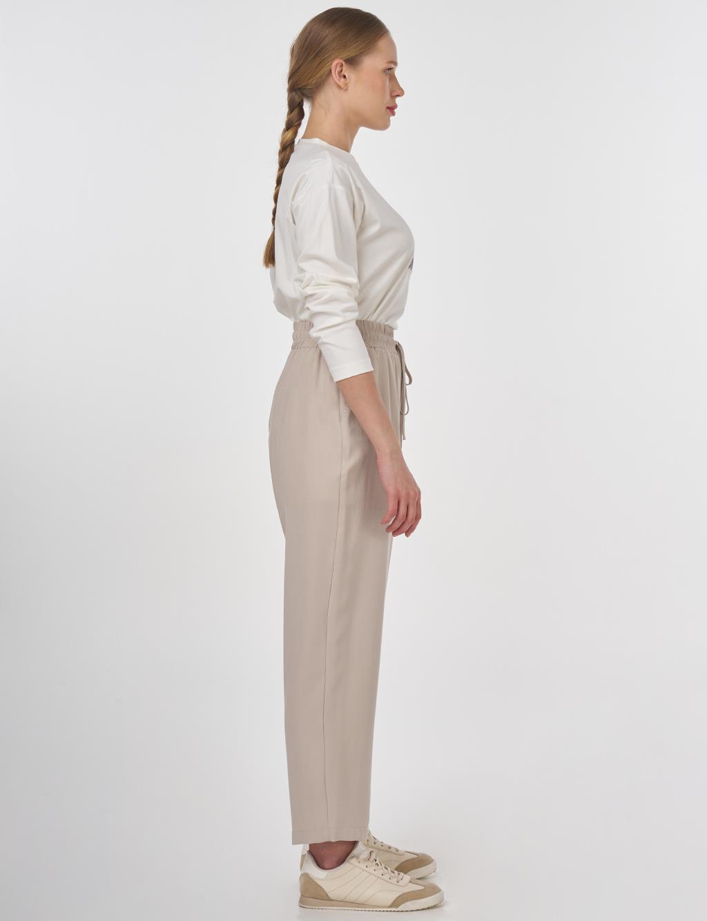 Drawstring Modal Pants Stone 