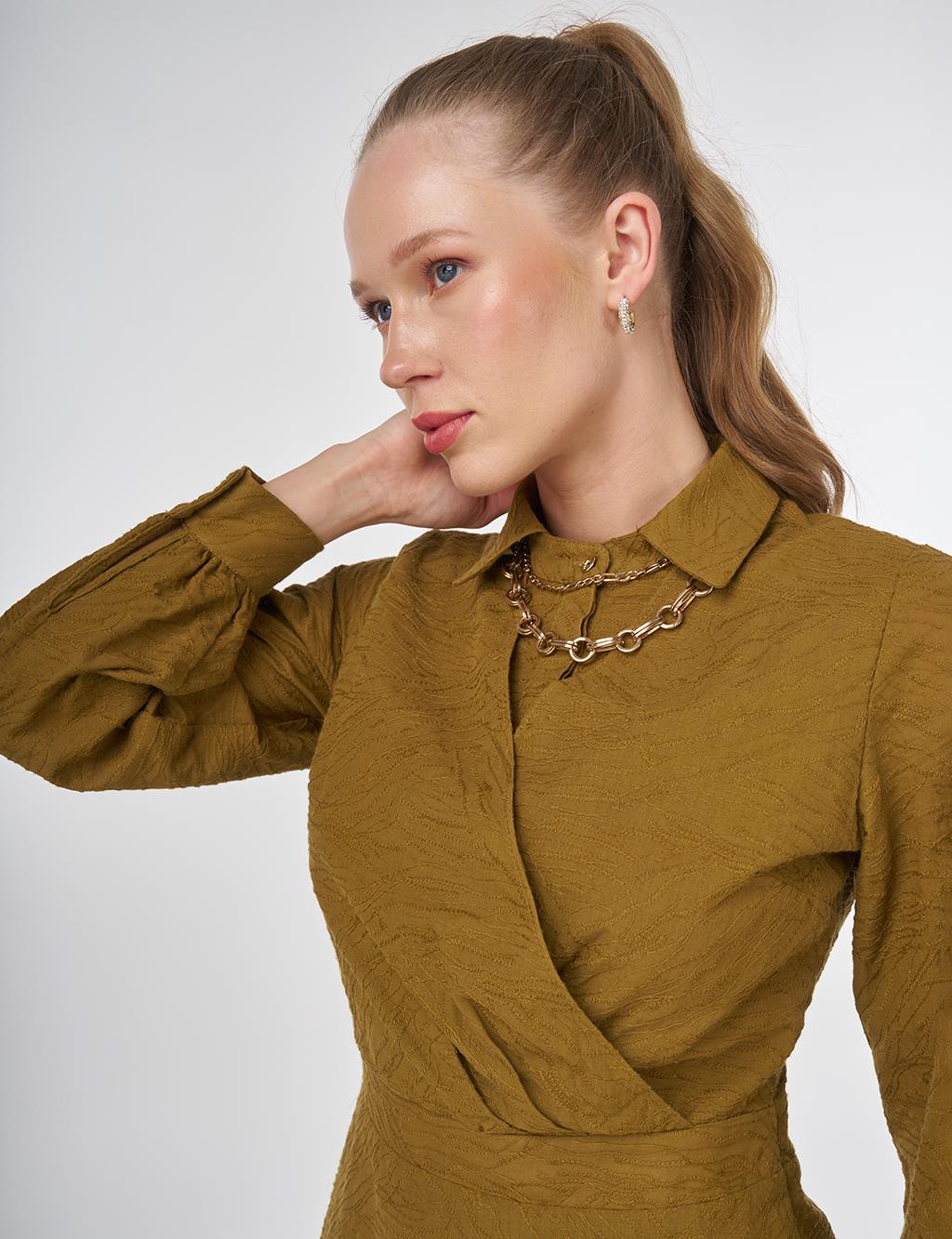 Draped Maxi Dress Dark Olive