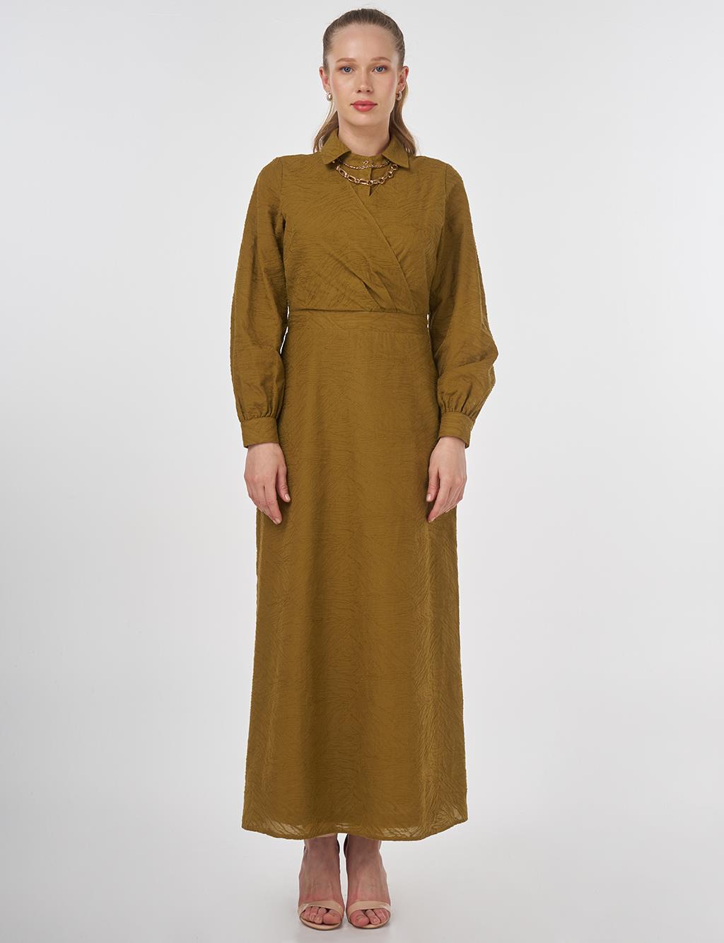 Draped Maxi Dress Dark Olive