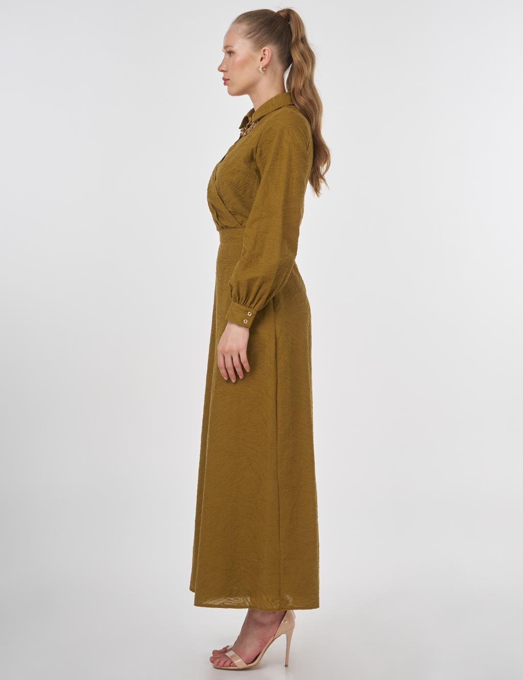 Draped Maxi Dress Dark Olive