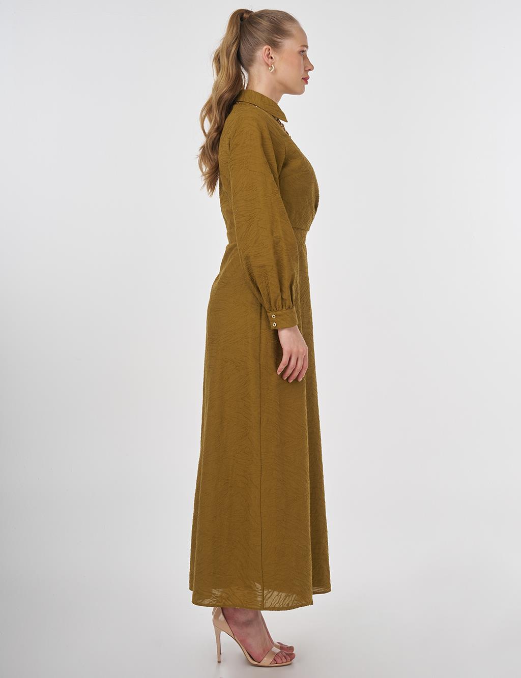 Draped Maxi Dress Dark Olive