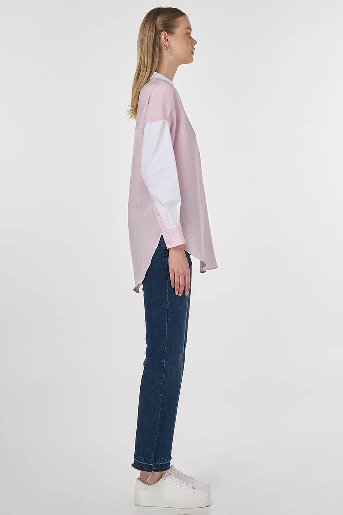Lace Appliqué Modal Tunic Pink 