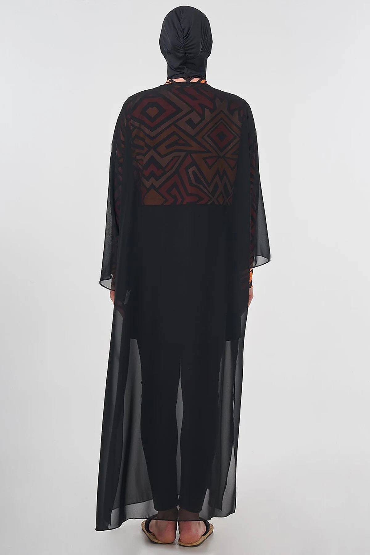 V-Neck Modest Pareo – Black