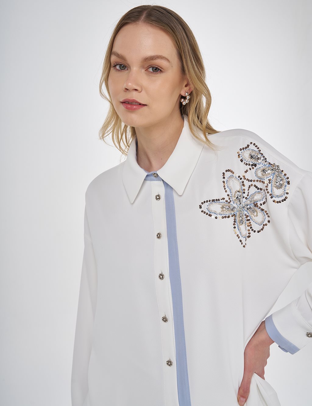 Embroidered Tunic Ecru 