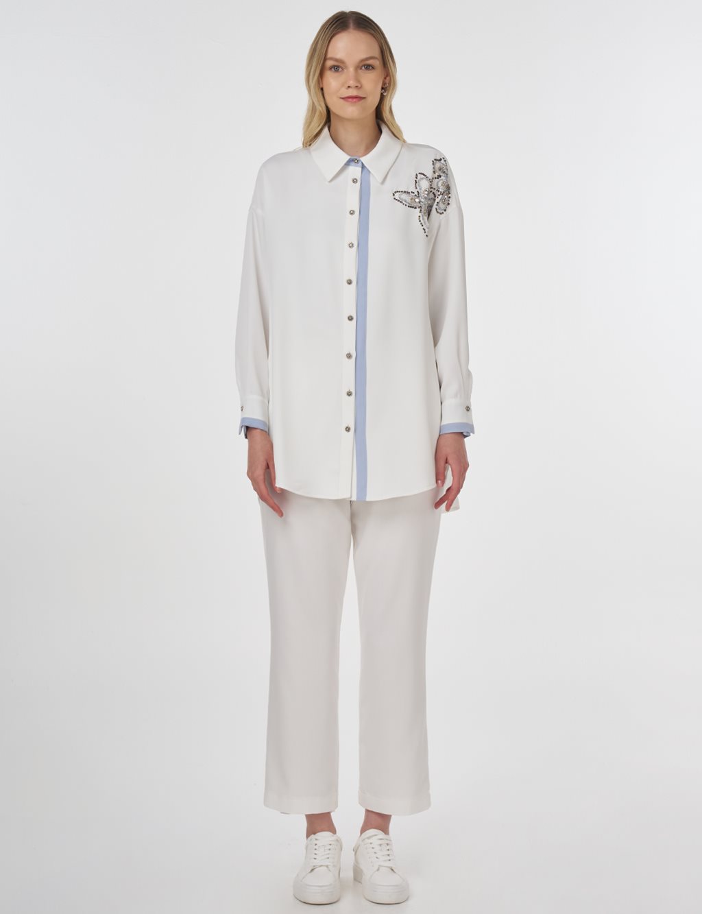 Embroidered Tunic Ecru 