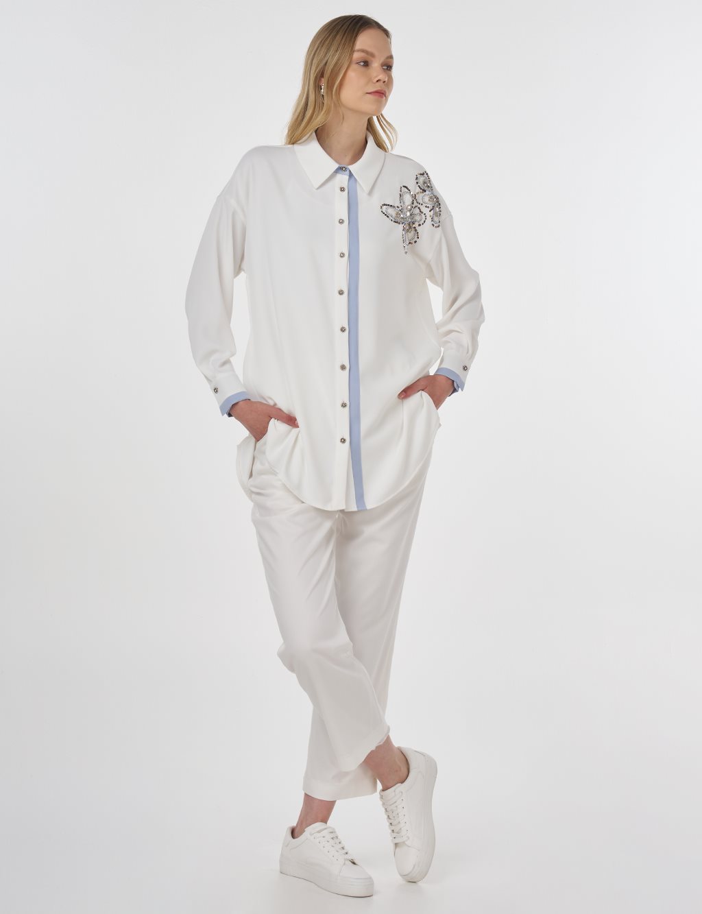 Embroidered Tunic Ecru 