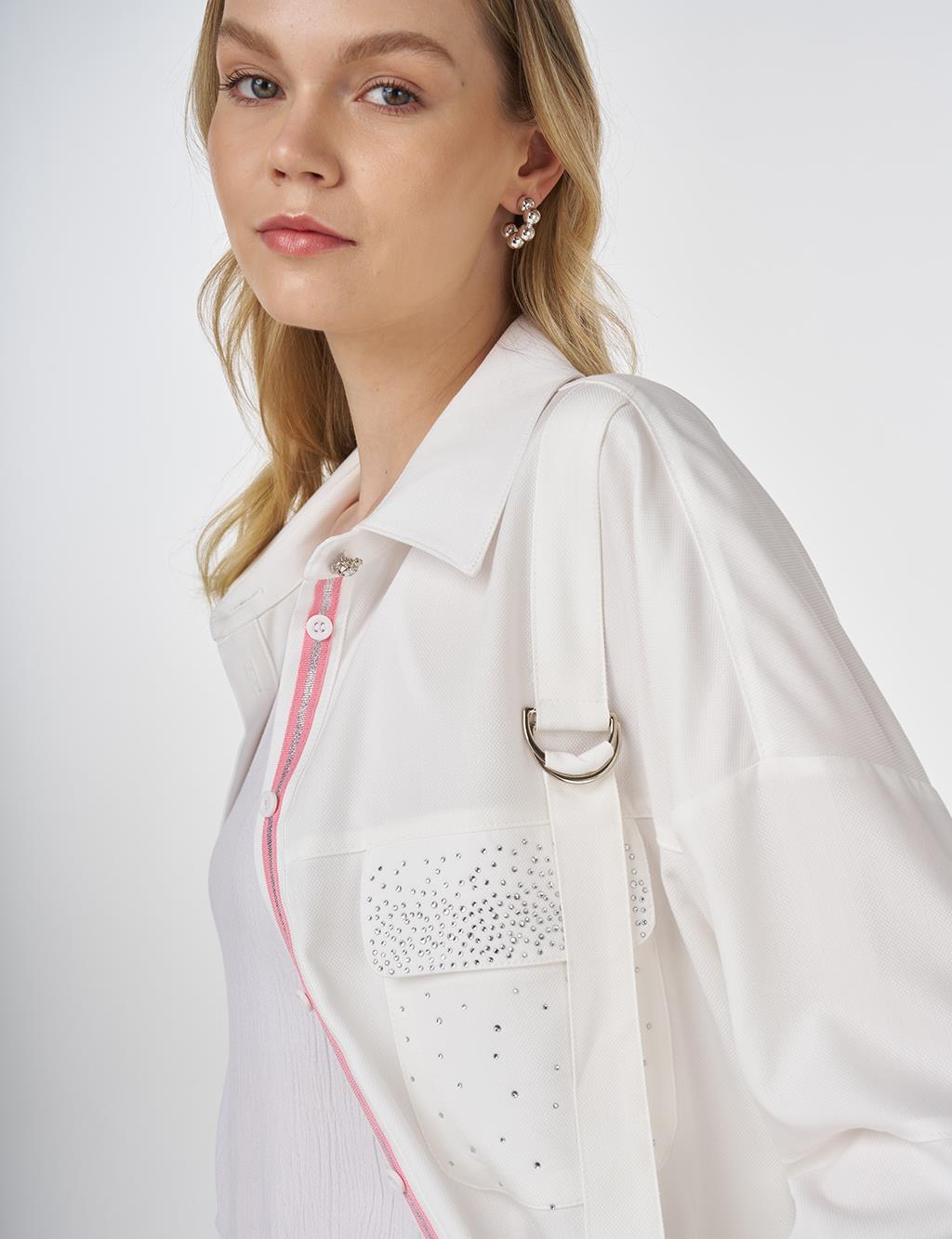 Hotfix Printed Two-Piece Set Ecru 
