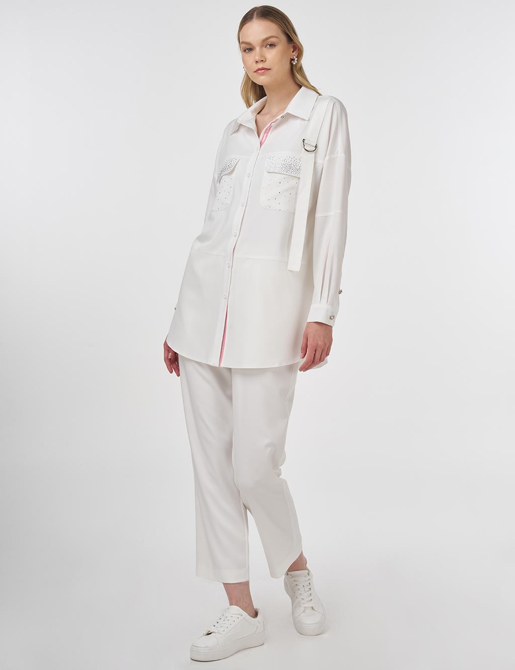 Hotfix Printed Two-Piece Set Ecru 