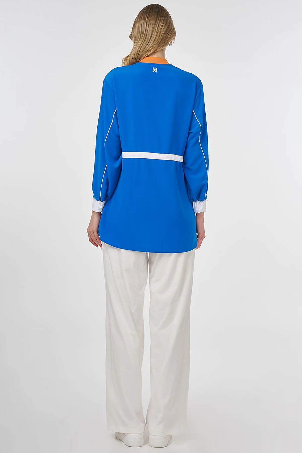 Adjustable Waist Slogan Tunic Cobalt Blue