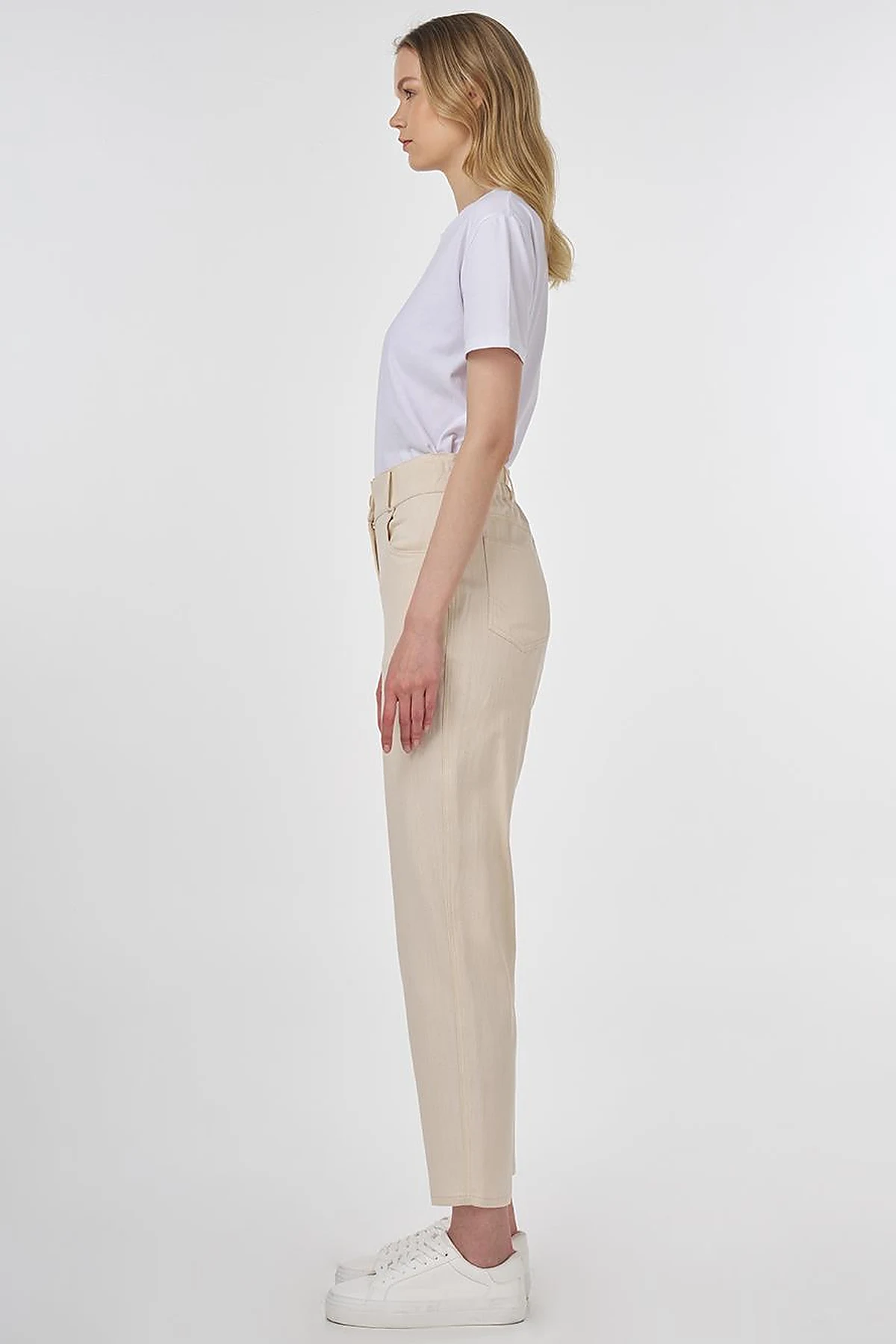 Tapered Canvas Pants Cream 