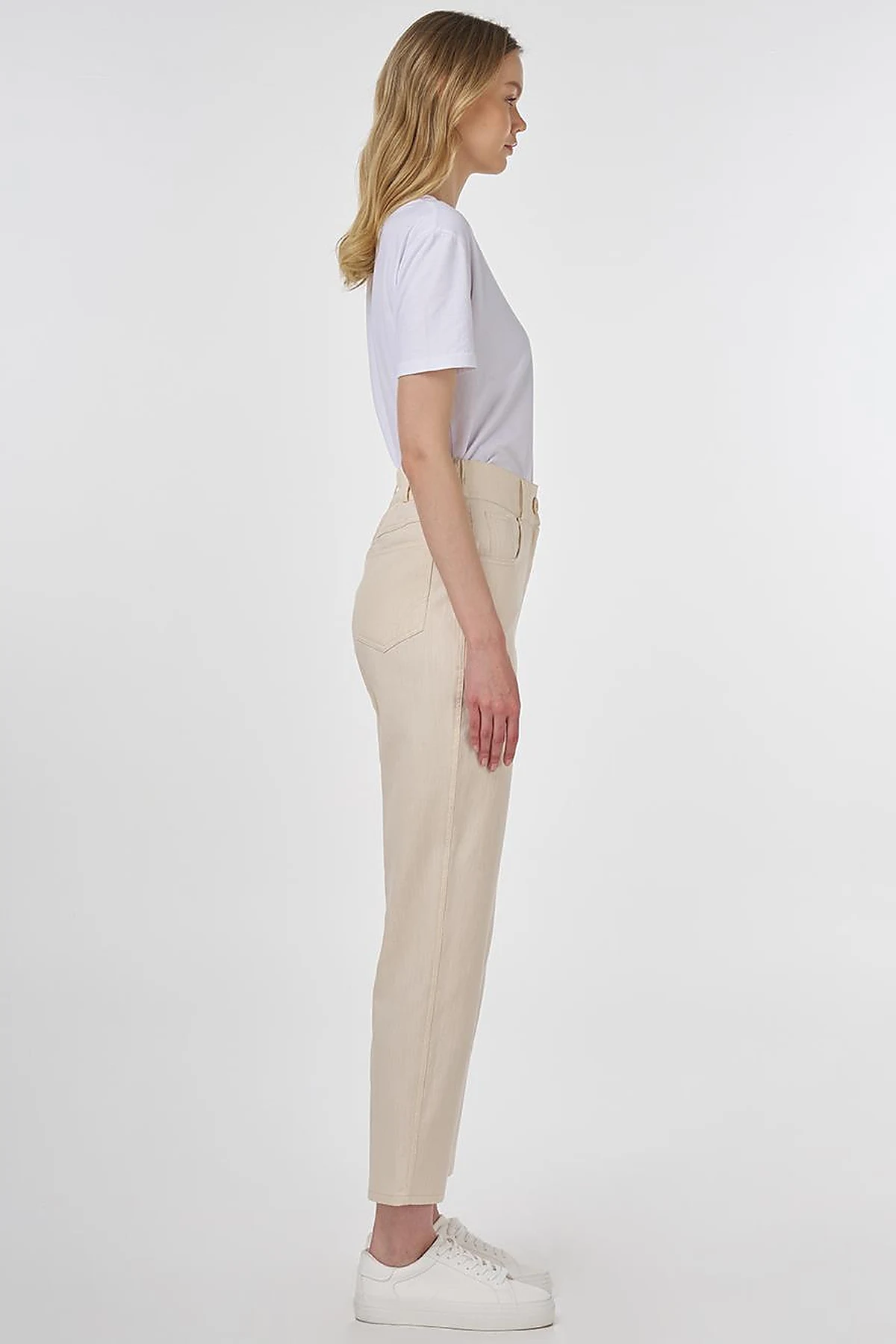 Tapered Canvas Pants Cream 