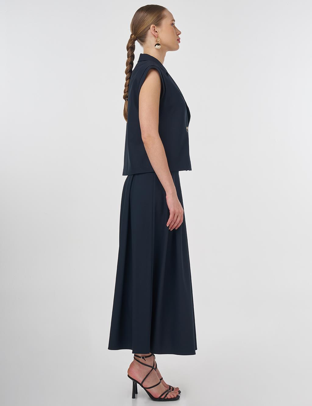 Vest and Skirt Set Dark Navy