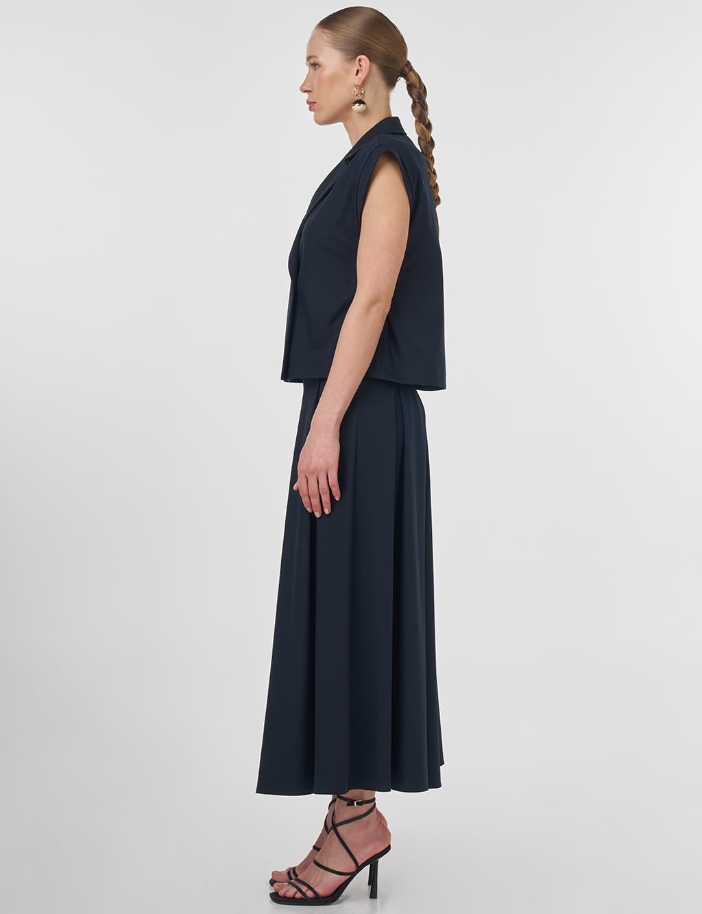 Vest and Skirt Set Dark Navy