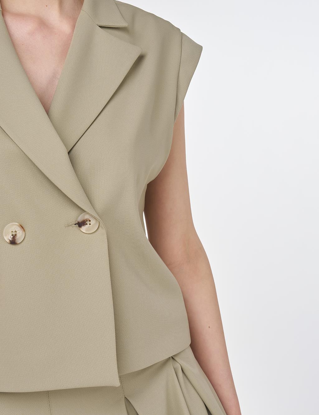 Vest and Skirt Set Moss Green