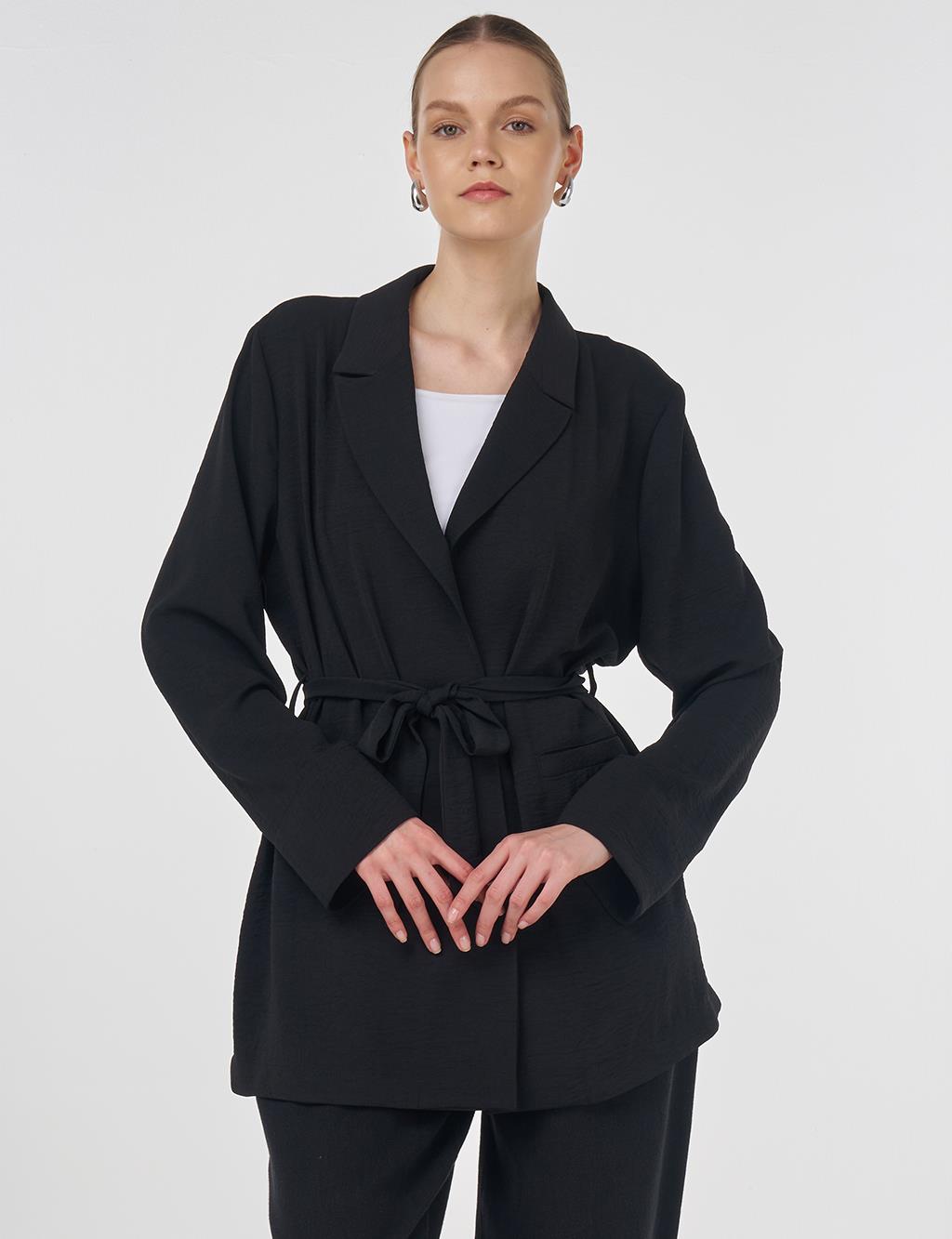 Belted Jacket Black 