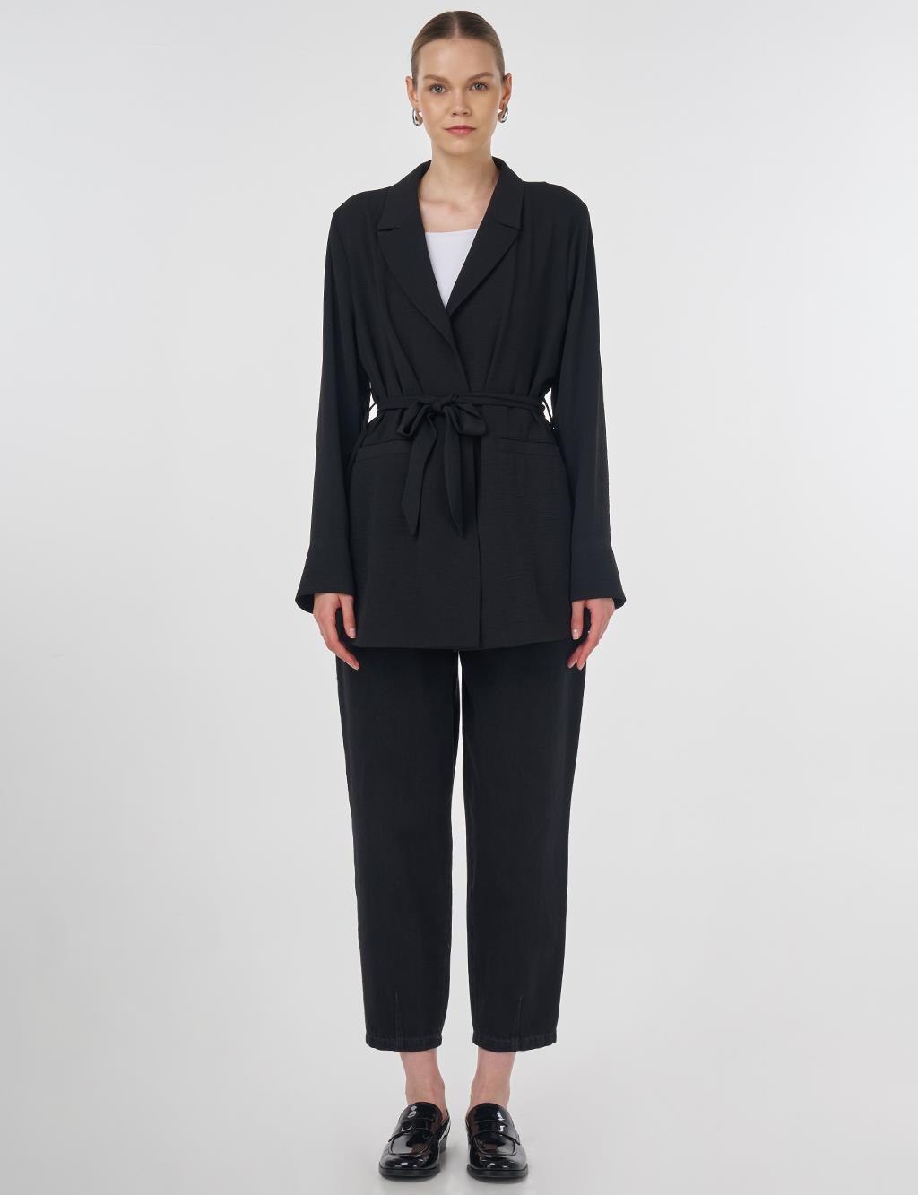 Belted Jacket Black 