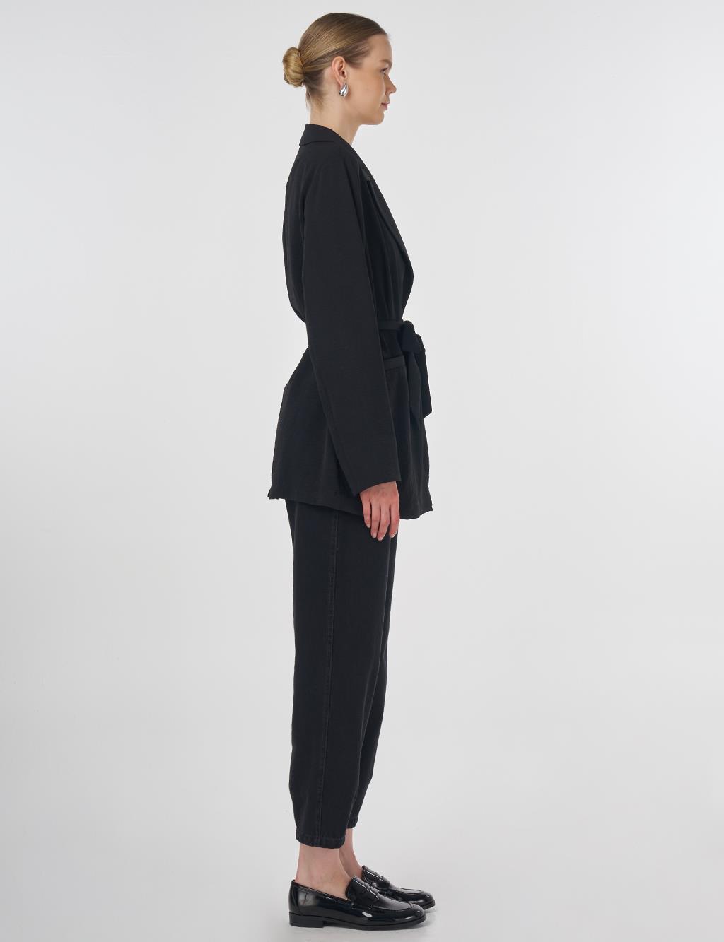 Belted Jacket Black 
