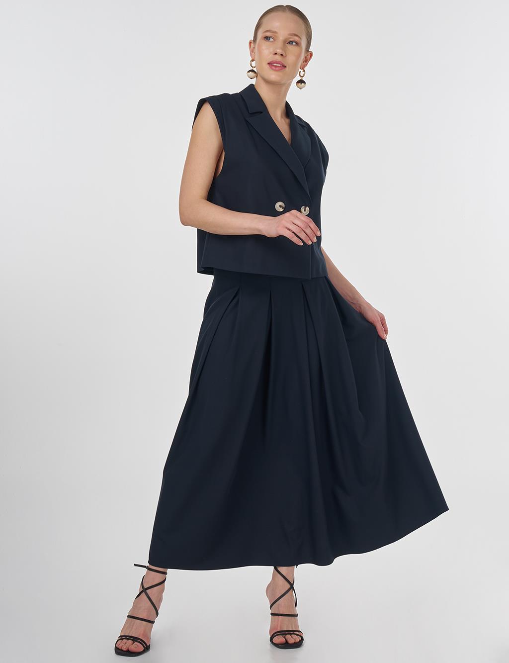 Vest and Skirt Set Dark Navy