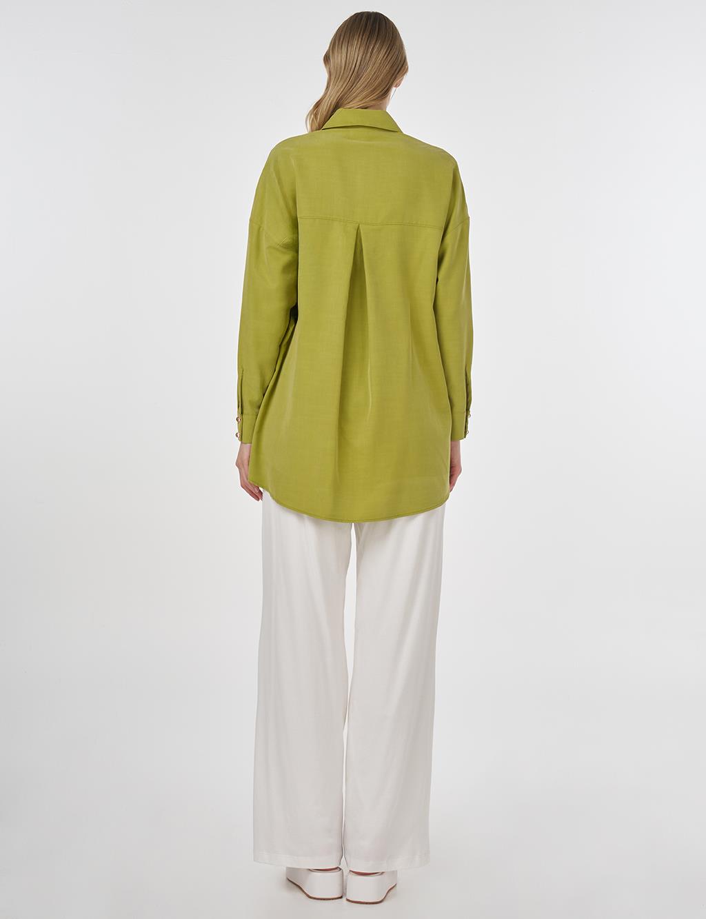 Embroidered Modal Tunic Pistachio Green