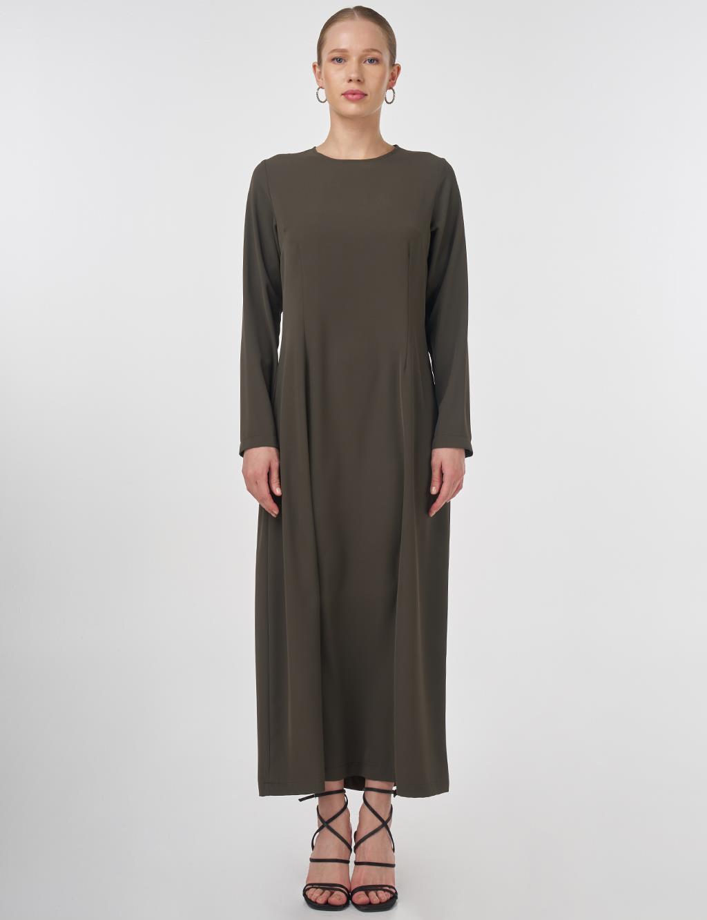 Taş İşlemeli Abaya Takım Haki 