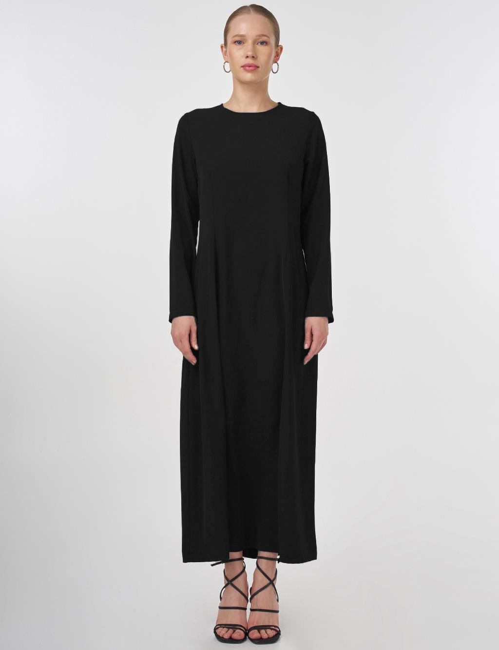 Stone-Embellished Abaya Set Black