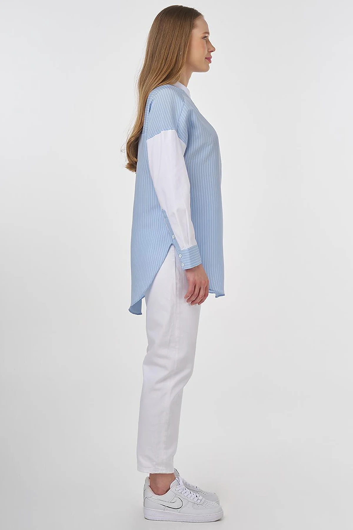 Lace Appliqué Modal Tunic Dusty Gray