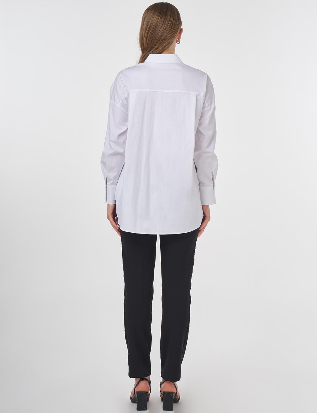 Embroidered Appliqué Cotton Tunic Optic White 