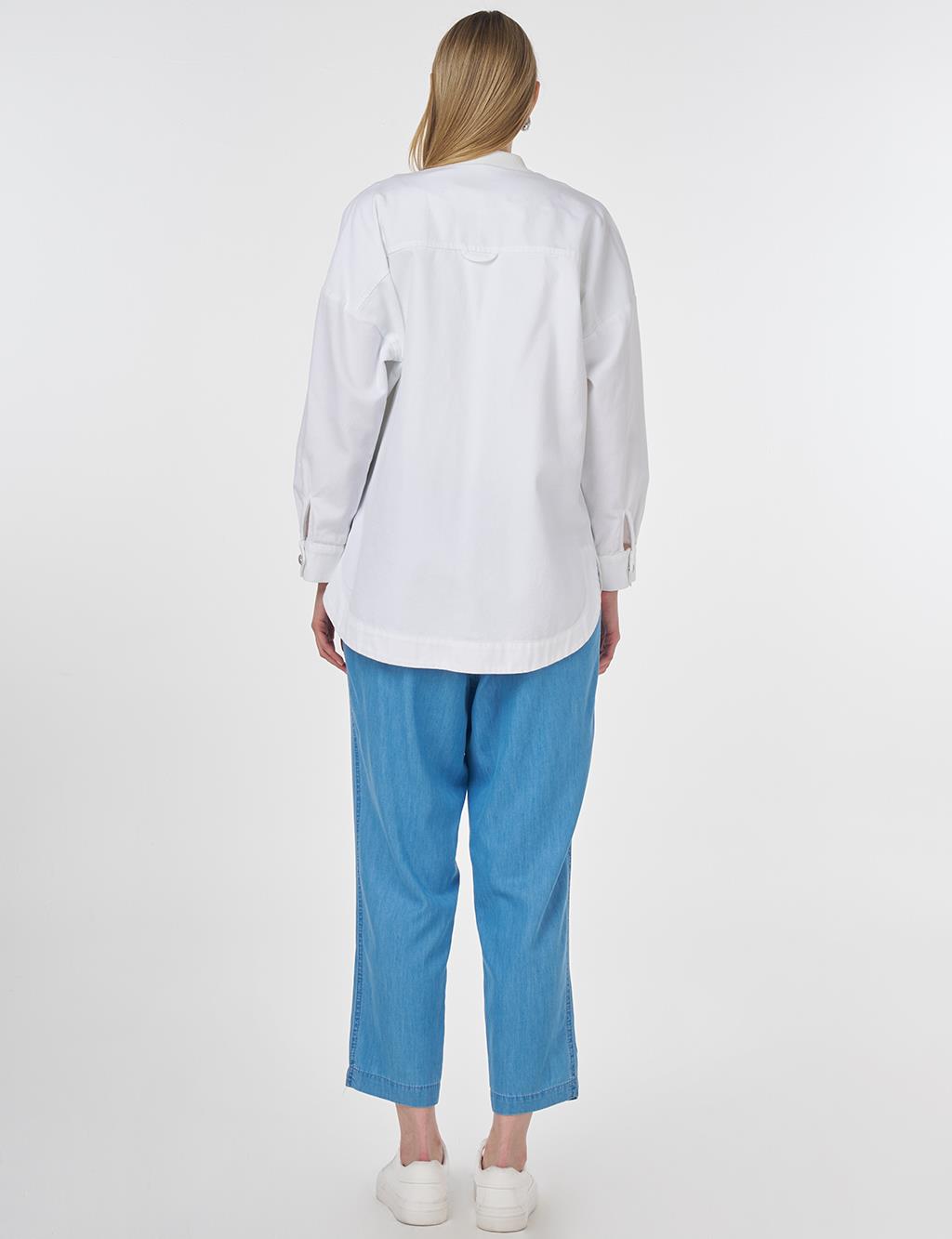Embroidered Canvas Jacket Optic White 
