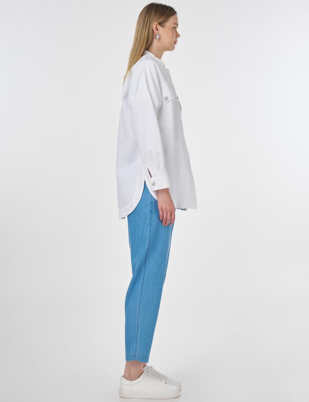 Embroidered Canvas Jacket Optic White 