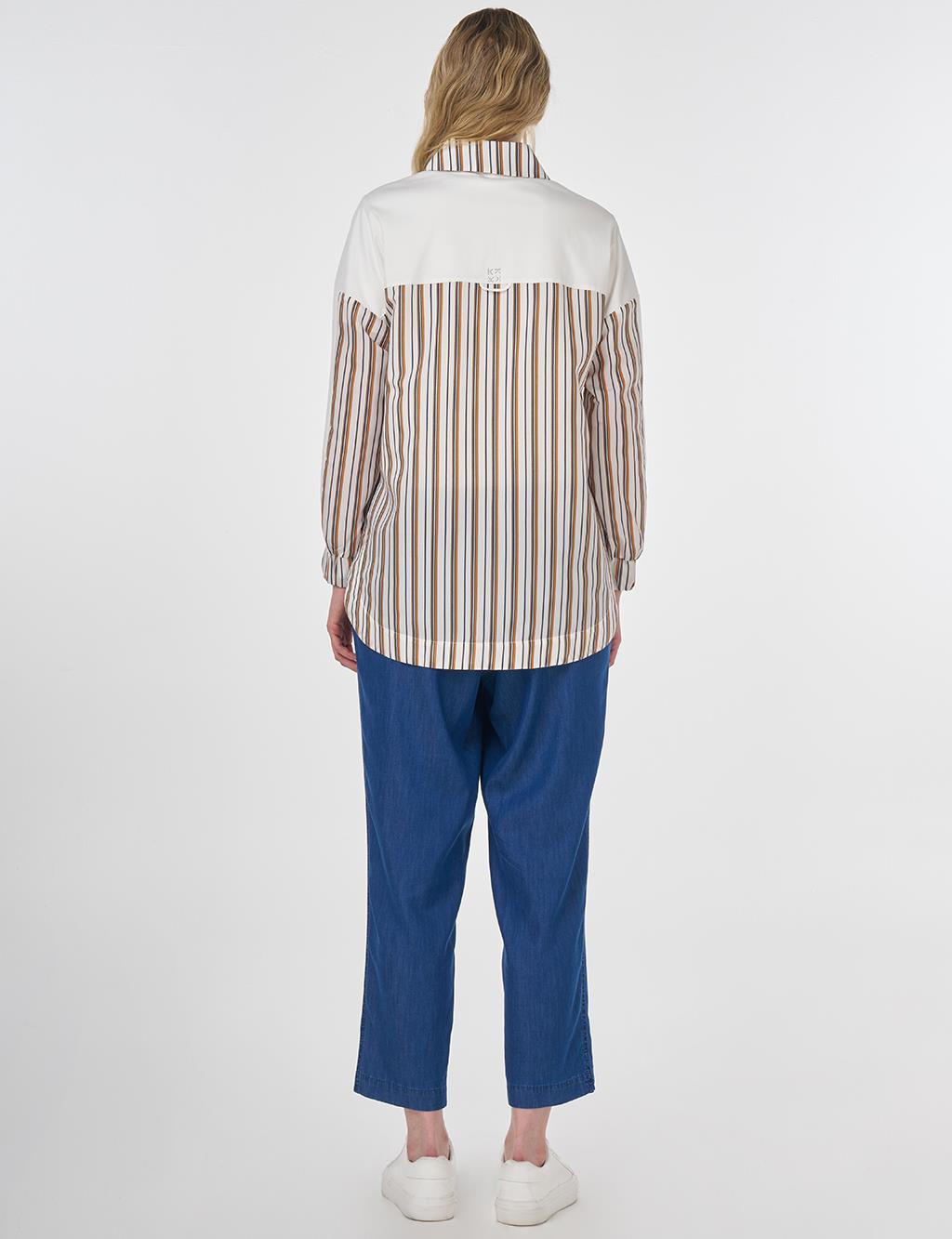 Stone-Embellished Modal Tunic Tobacco 