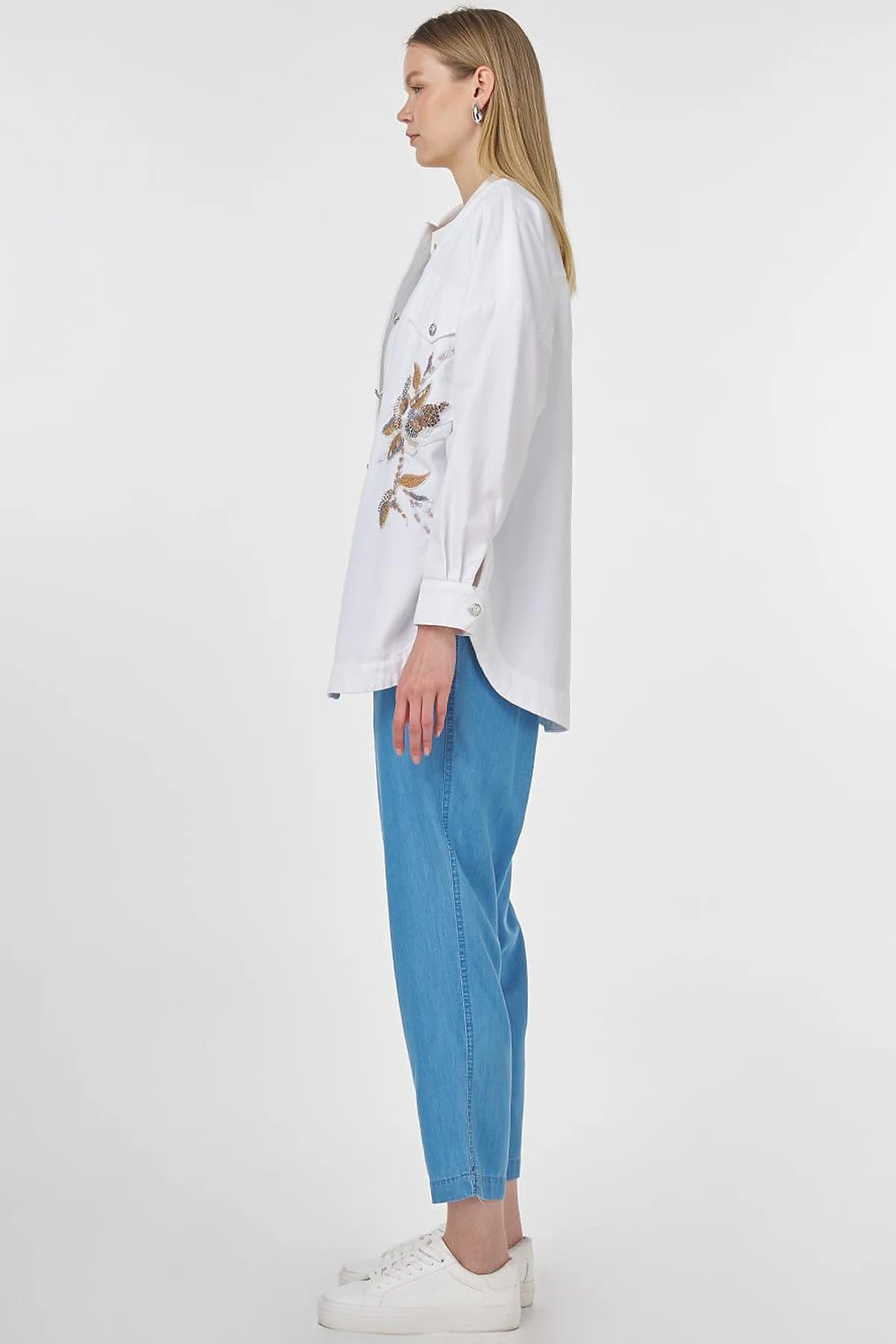 Embroidered Canvas Jacket Optic White 