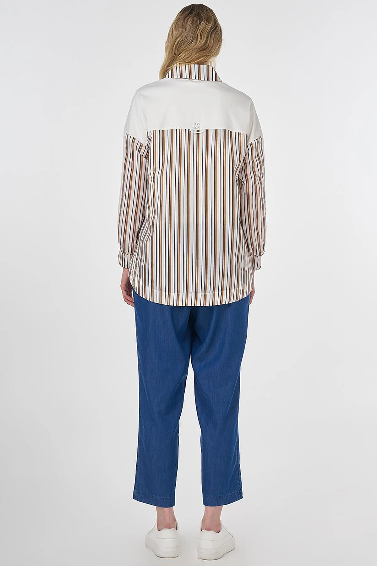 Stone-Embellished Modal Tunic Tobacco 