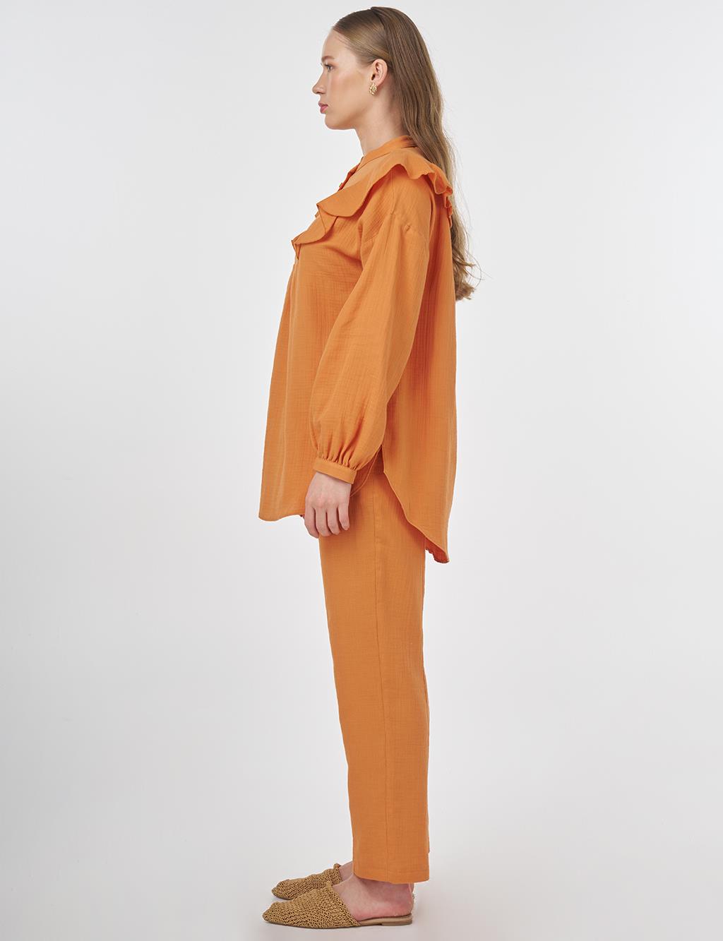 Ruffled Two-Piece Muslin Set Amber